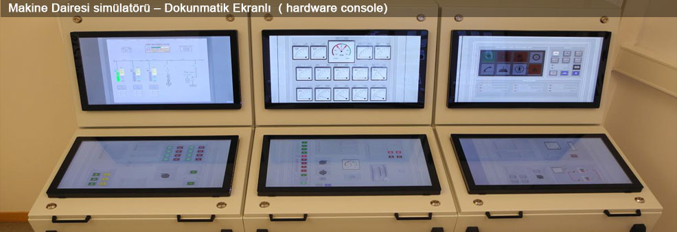 Unitest makine dairesi simülatörü- dokunmatik ekranlı konsol